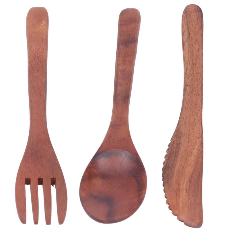 3 STÜCKE Holz Geschirrsets Tragbare Gabel Messer Löffel Besteck Küchen Essgeschirr Zubehör 3 STÜCKE Holz Geschirrsets Tragbare Gabel Messer Löffel Besteck Küchen Essgeschirr Zubehör von Joom DACH