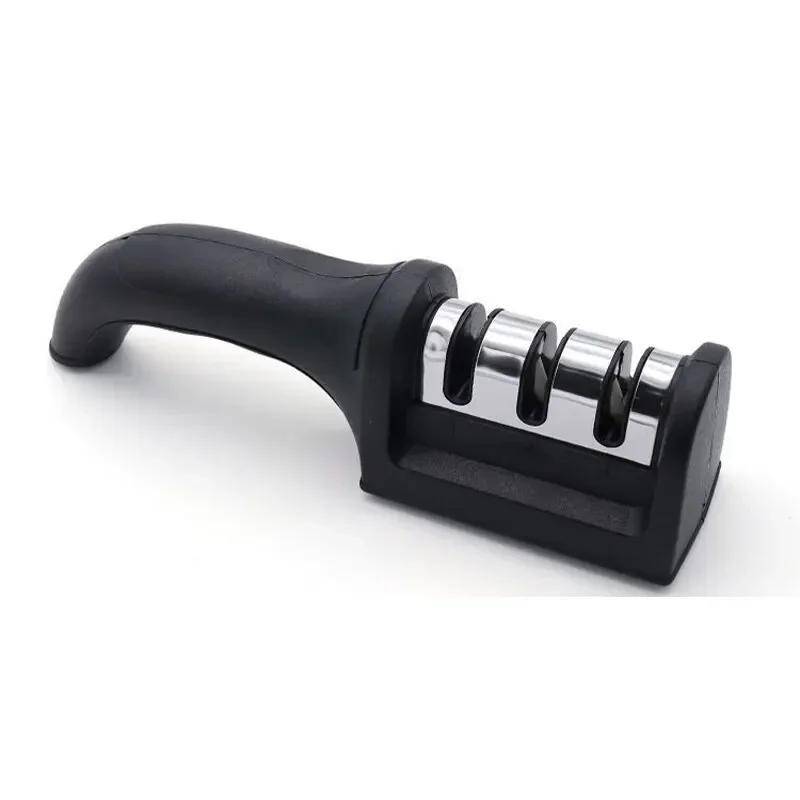 3-Segment-Messerschärfer Messerschärfer für Küchenmesser Edelstahl Dreizweck-Schleifstein für Küchenwerkzeuge 22cm von Joom DACH