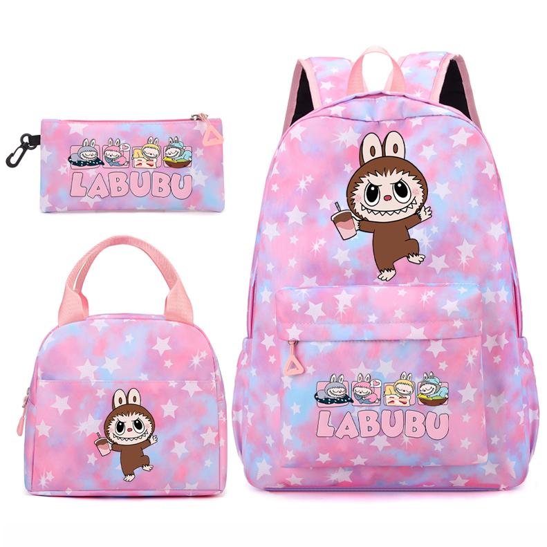 3 Stück/Set Rucksack für Mädchen Schule Teenager Student Rucksack Damen Rucksack mit Lunchtaschen Federmäppchen Fischschuppen-Stil Taschen von Joom DACH