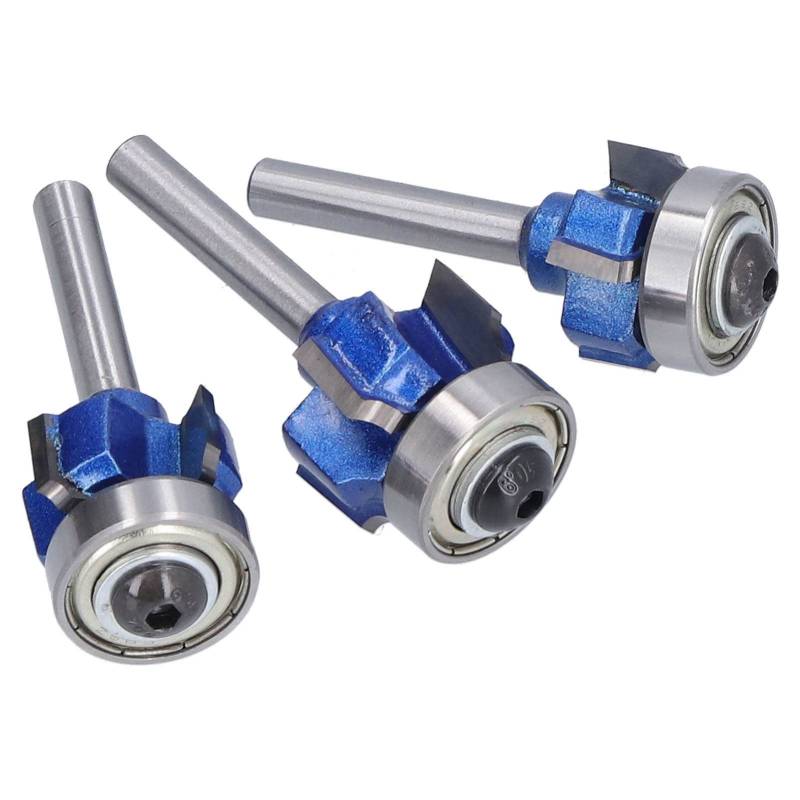 3 Stück Abrundfräser Holzbearbeitung Fräser Abkanten Messer 4 Schneiden 6mm Schaft R1 R2 R3 von Joom DACH