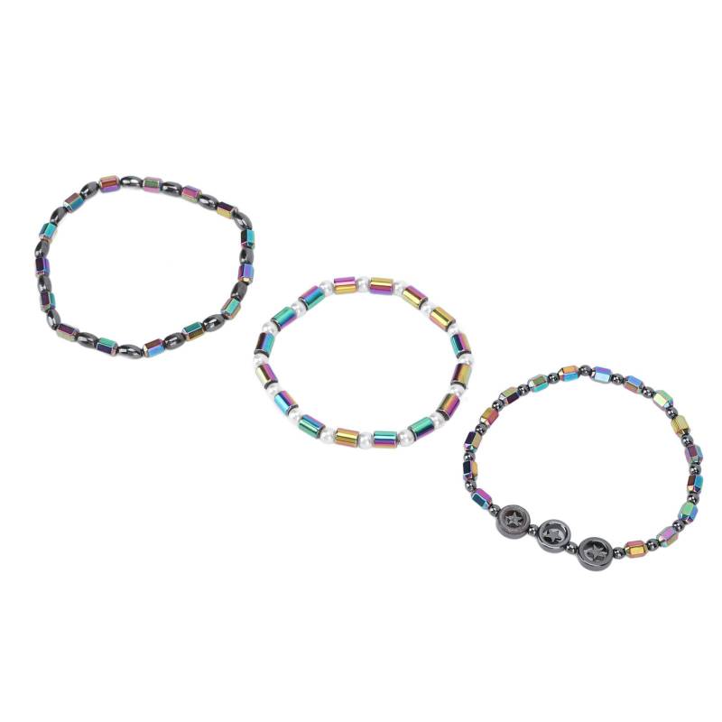 3 Stück Hämatit Magnetisches Fußkettchen Set Schmerzlinderung Anti Schwellung Gleichgewicht Angst für Männer Frauen von Joom DACH