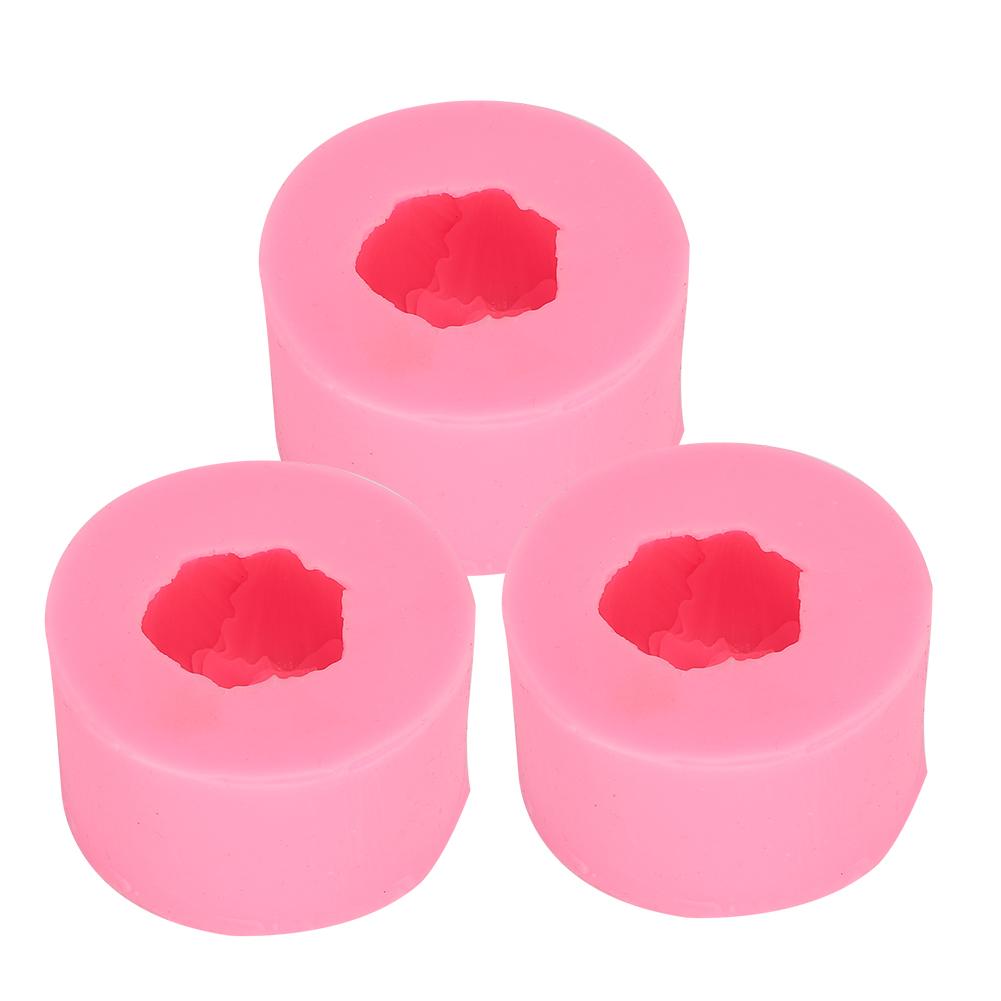 3 Stück Hübsche Markante Runde Blumenform Kuchen Kerze Seife Silikonform DIY Werkzeug Zubehör von Joom DACH