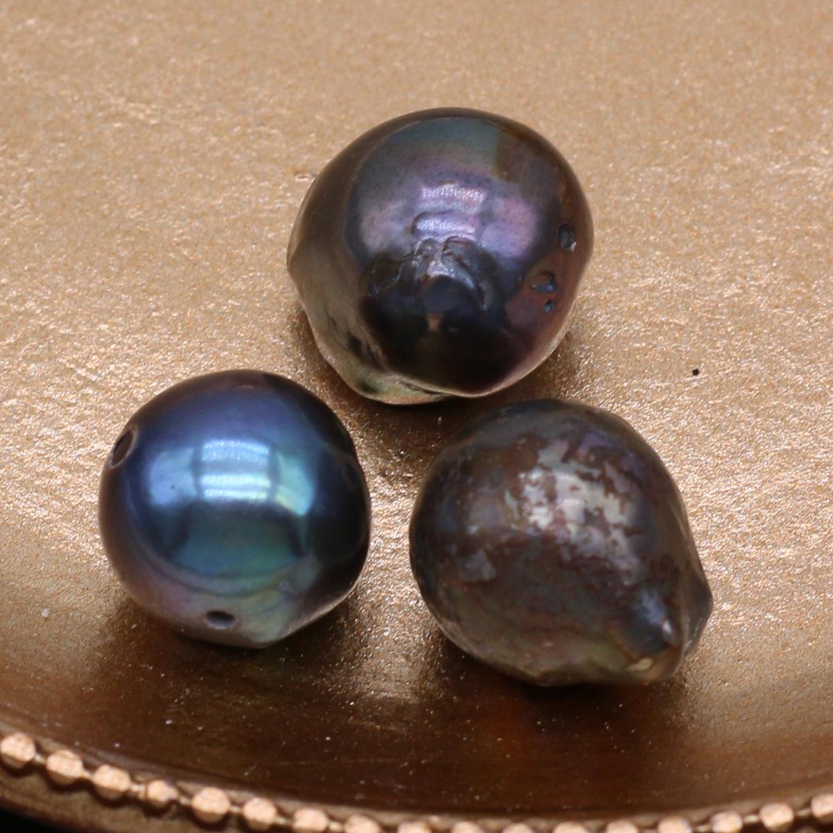 3 Stück Kunstperlen, handgefertigte unregelmäßige lose Perlen zur Schmuckherstellung, Halsketten- und Armbandzubehör, DIY-Geschenke für Frauen und Männer 3Pcs/12-13mm von Joom DACH