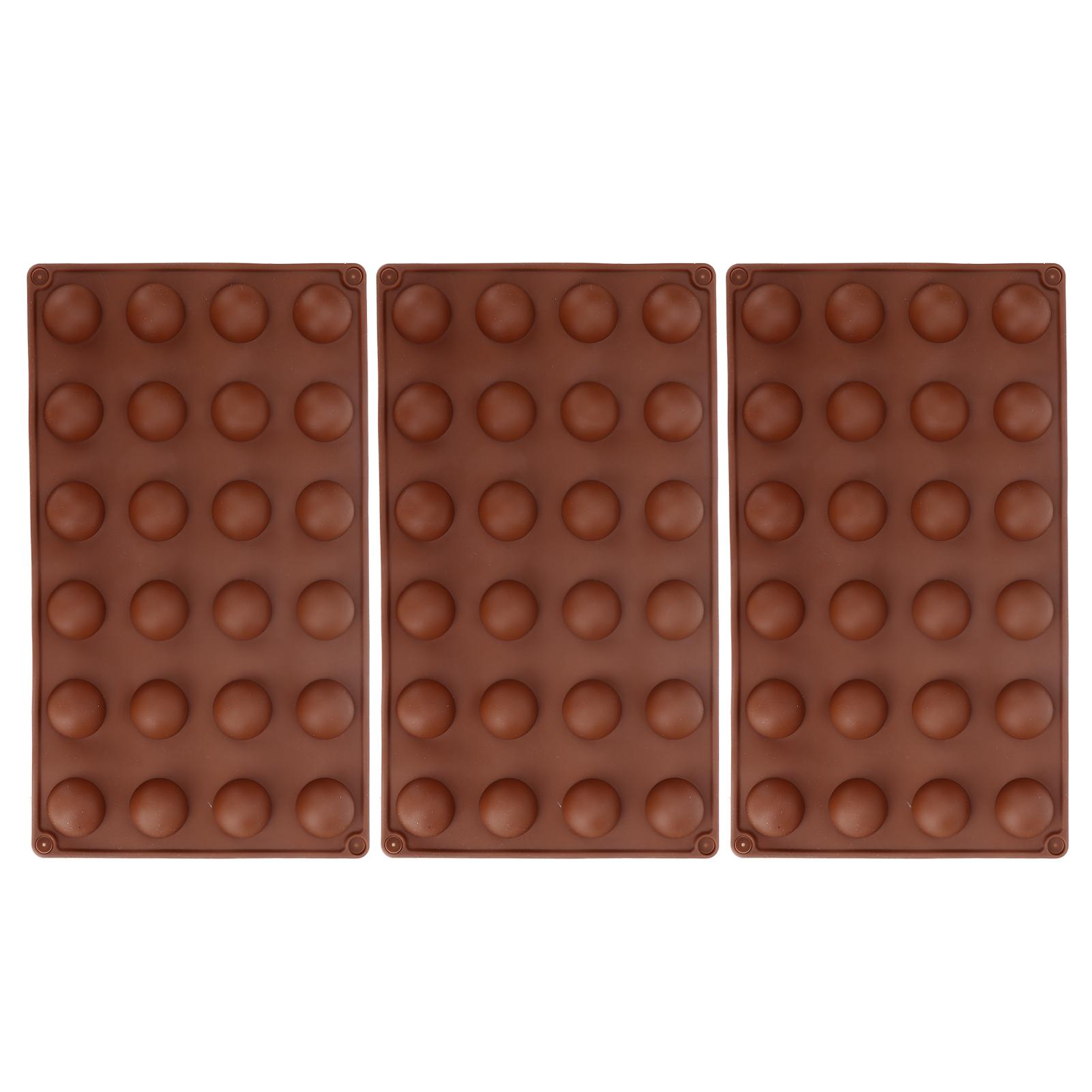 3 Stück Silikonform 24?Loch Weiche Halbkugel Backform für Schokolade Gelee Mousse Seife von Joom DACH