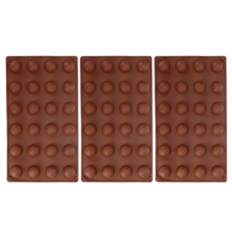 3 Stück Silikonform 24?Loch Weiche Halbkugel Backform für Schokolade Gelee Mousse Seife von Joom DACH