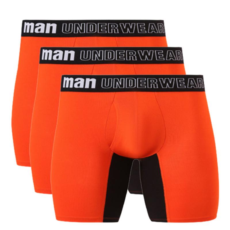 3 Stück Unterwäsche Herren Höschen Öffnung Unterhose Atmungsaktive Boxershorts Große Größe M-7XL M orange von Joom DACH