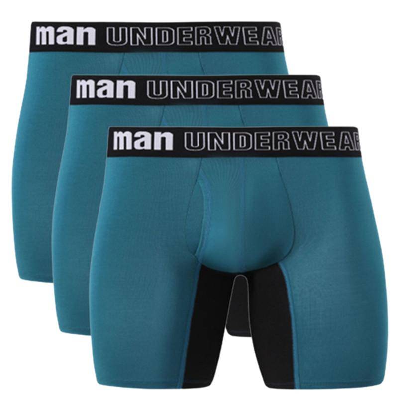 3 Stück Unterwäsche Herren Höschen Öffnung Unterhose Atmungsaktive Boxershorts Große Größe M-7XL M schwarz/grün von Joom DACH