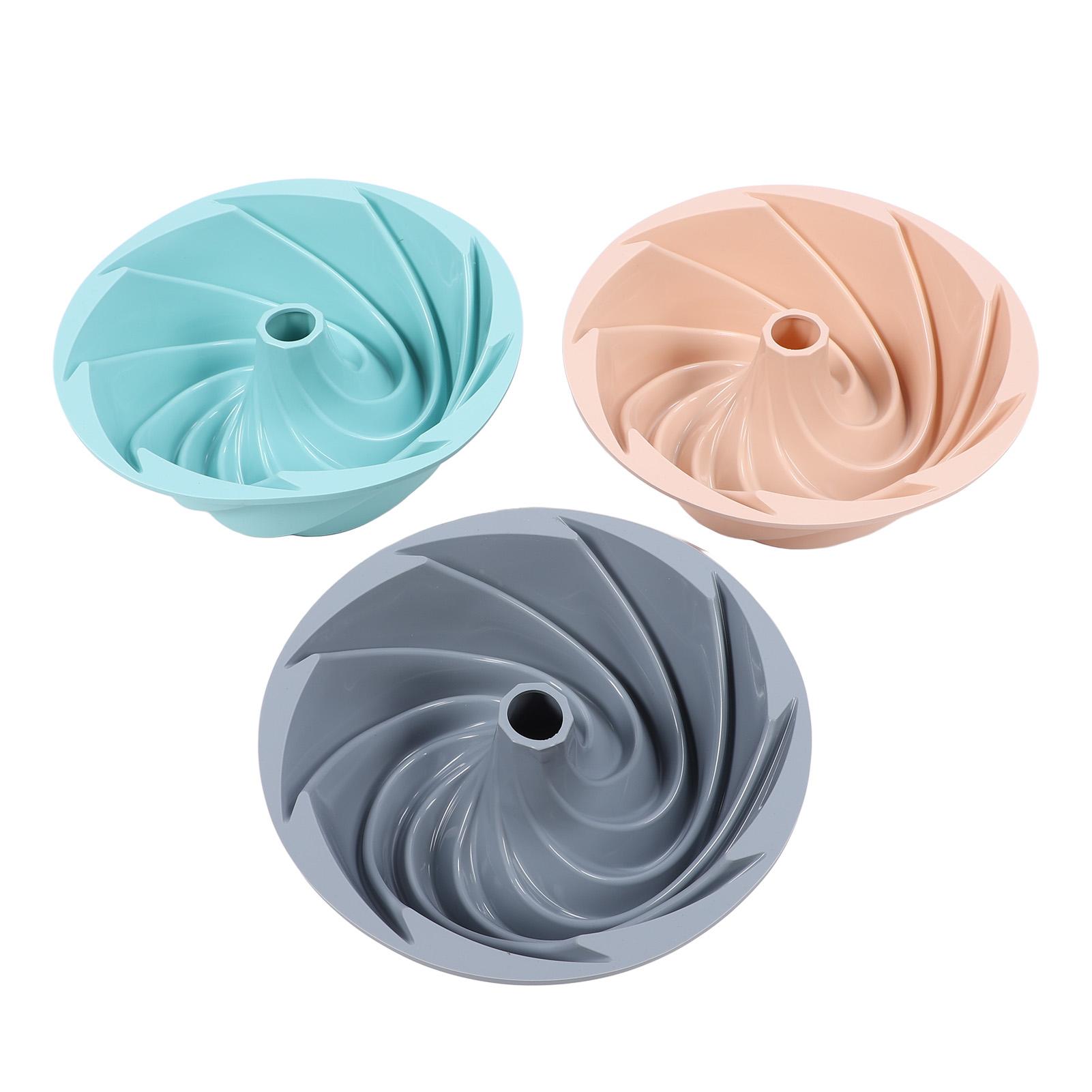 3 Stück runde Kuchenformen aus Silikon, geriffelte Brotform zum Backen von Muffins und zur Zubereitung von Desserts L(for 6.5-9kg) von Joom DACH