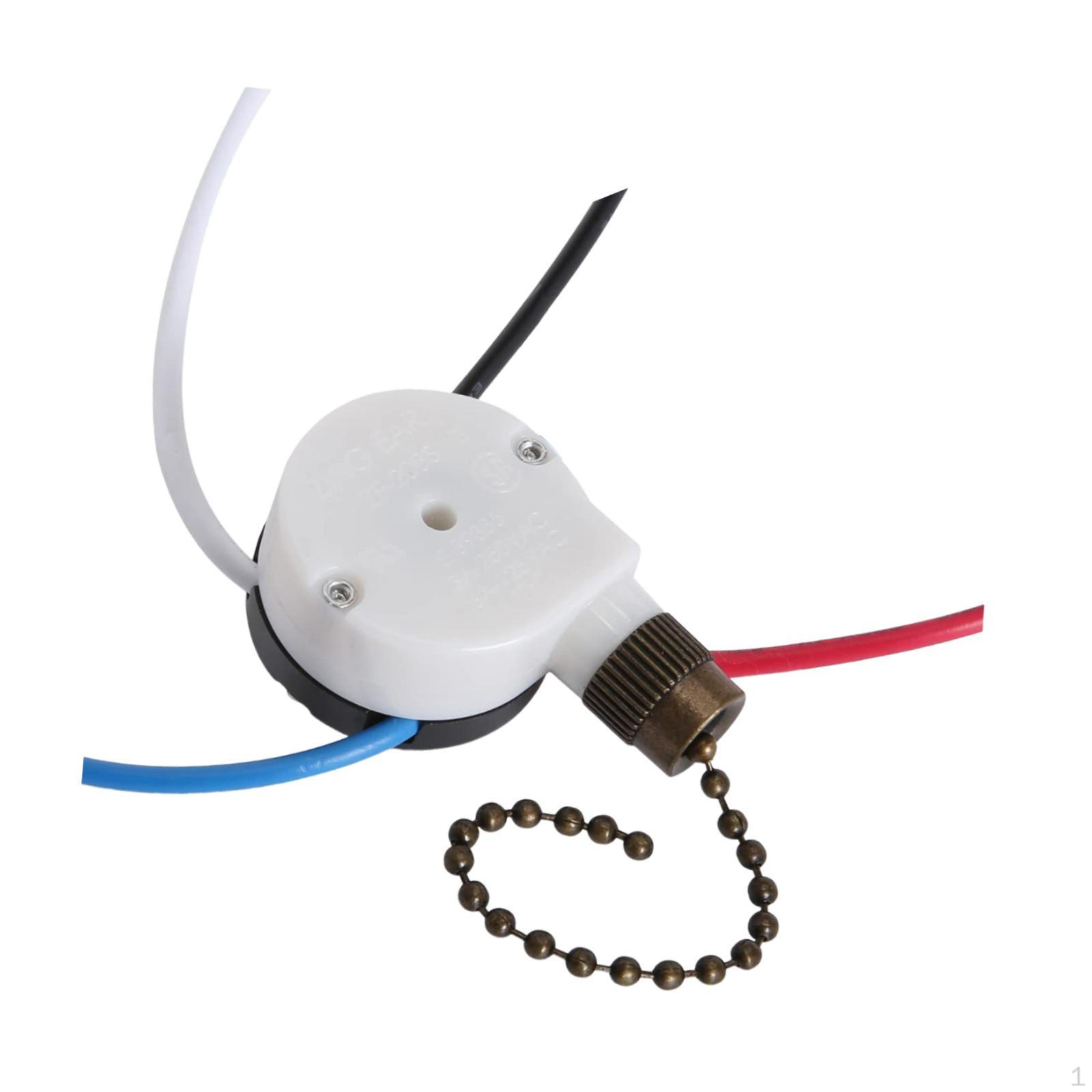 3-Stufen-Zugschalter 4-adrig zur Steuerung von Deckenventilator und Wandleuchte bronze von Joom DACH