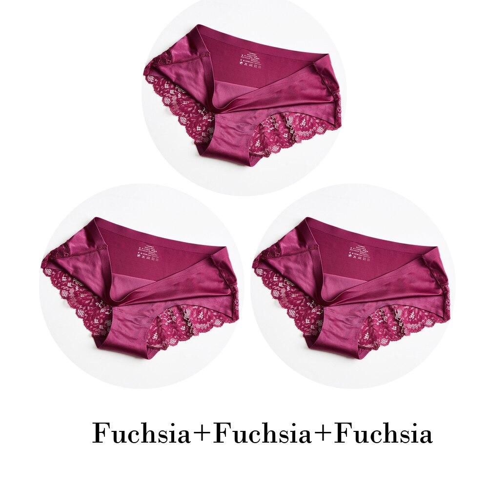 3 Teile/los Nahtlose Frauen Aushöhlen Höschen Set Unterwäsche Komfort Spitze Briefs Low Rise Weibliche Sport Panty Weiche Dame Dessous XXL von Joom DACH