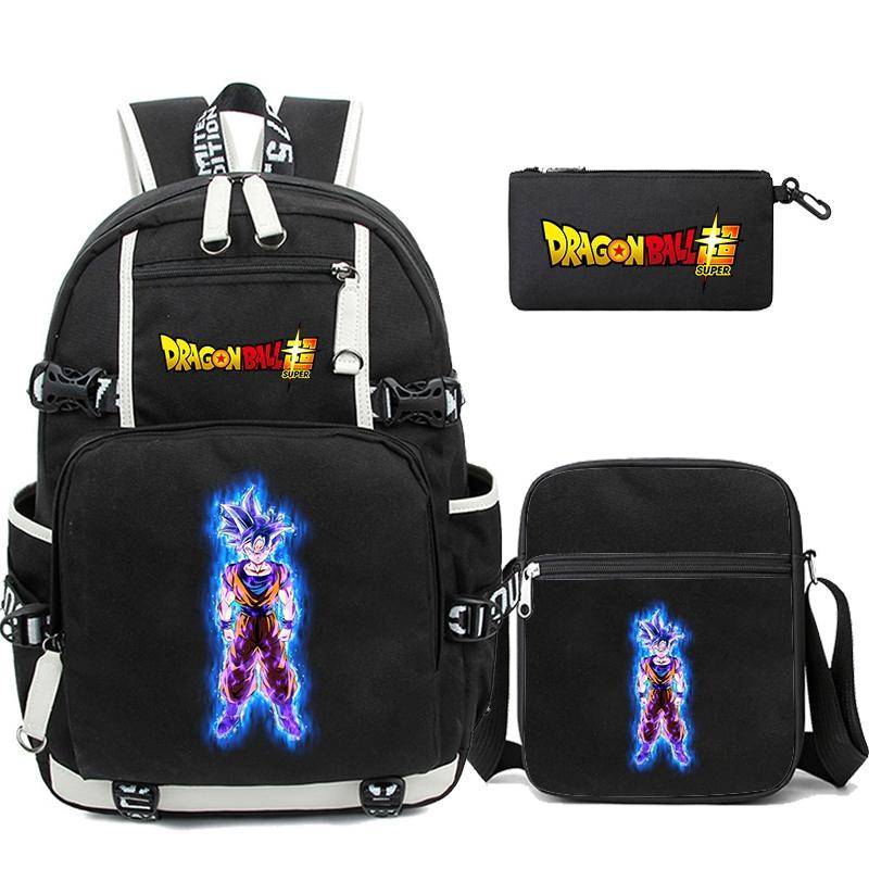 3 Teile/satz Anime Dragon Ball Laptop-Rucksack Unisex Rucksack mit Mittagessen Handtasche für Mädchen Jungen Teenager Schultasche Männer Frauen Freizeittasche Rucksack Mochila von Joom DACH