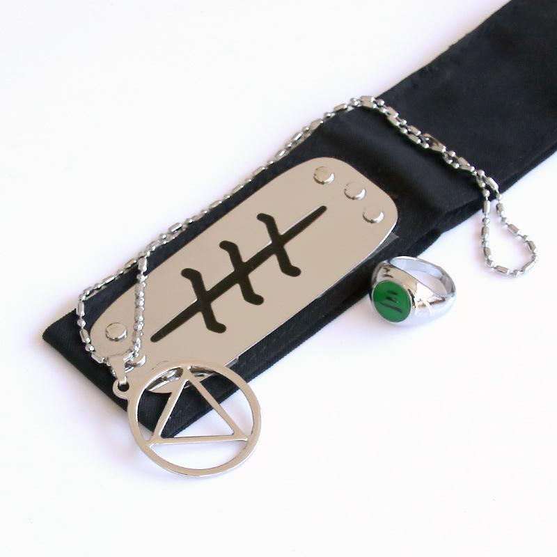 3 Teile/satz Anime Naruto Hidan Stirnband Halskette Ring Cosplay Zubehör Kit Kinder Geschenk von Joom DACH