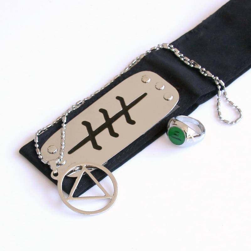 3 Teile/satz Anime Naruto Hidan Stirnband Halskette Ring Cosplay Zubehör Kit Kinder Geschenk von Joom DACH