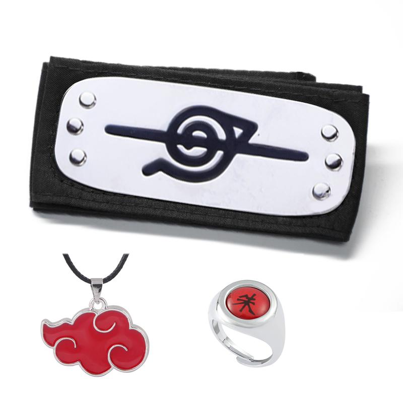 3 Teile/satz Anime Naruto Hidan Stirnband Halskette Ring Cosplay Zubehör Kit Kinder Geschenk von Joom DACH