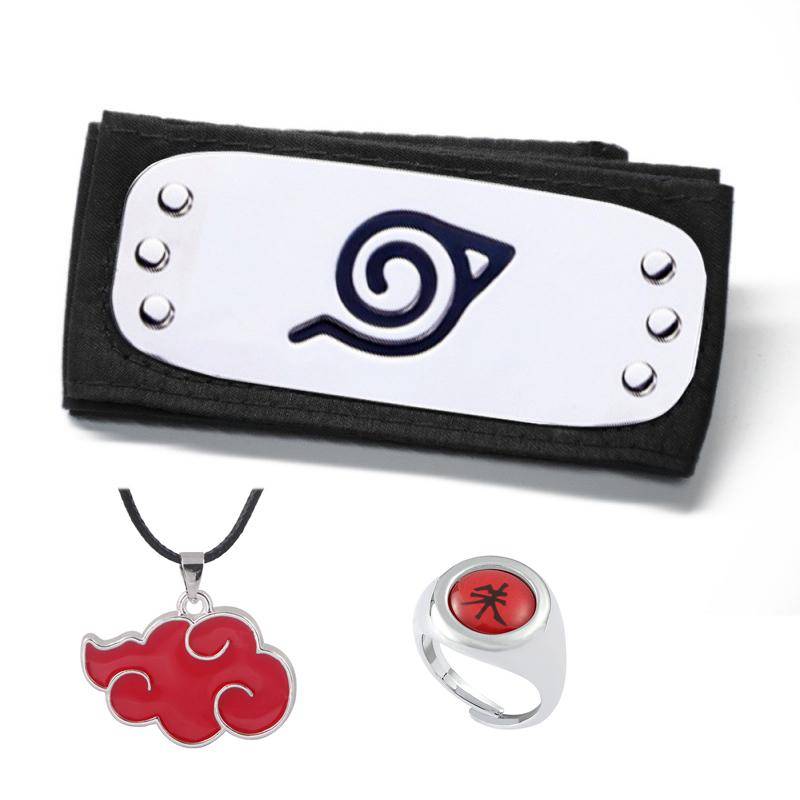 3 Teile/satz Anime Naruto Hidan Stirnband Halskette Ring Cosplay Zubehör Kit Kinder Geschenk von Joom DACH