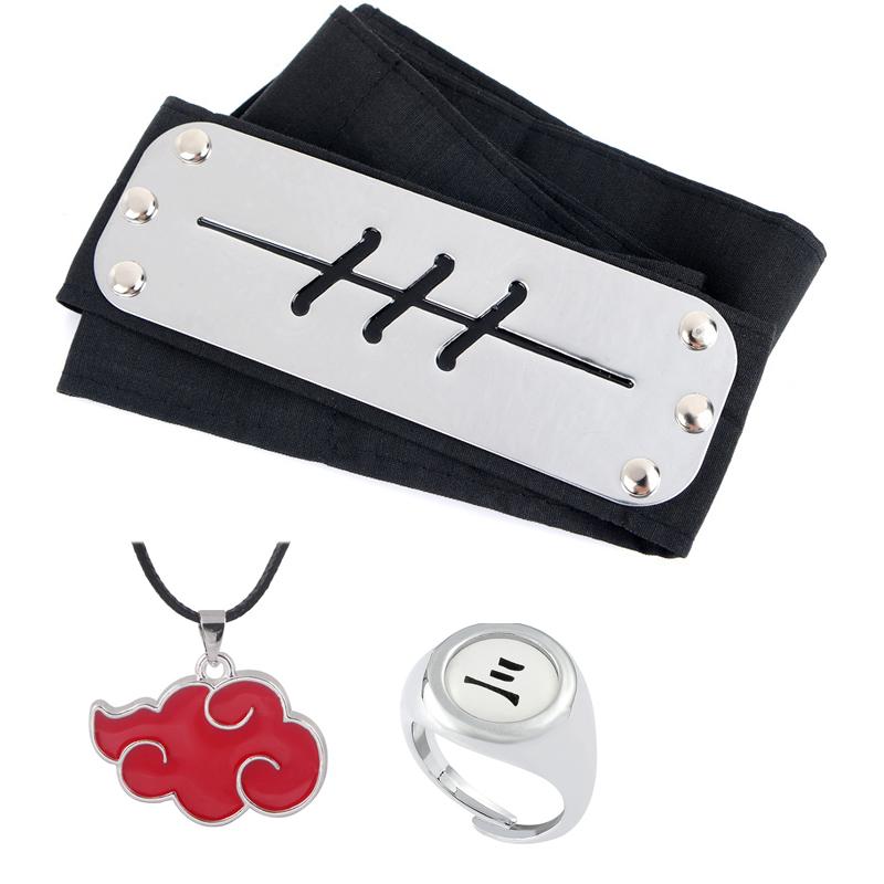 3 Teile/satz Anime Naruto Hidan Stirnband Halskette Ring Cosplay Zubehör Kit Kinder Geschenk von Joom DACH