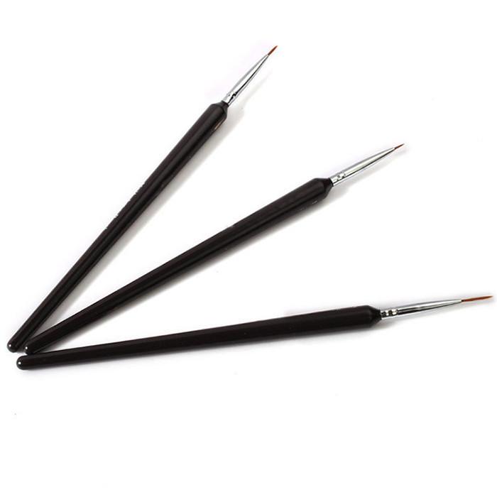 3 Teile/satz Feine Hand-gemalt Hookline Stift Klavier farbe stange Zeichenstift Nagel malerei pinsel Kunst Stift Pinsel Künstlerbedarf schwarz von Joom DACH