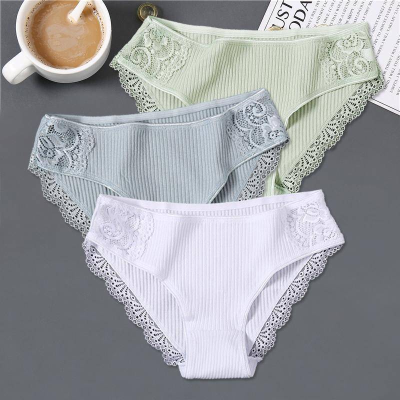 3 Teile/satz Frauen Baumwolle Höschen M-2XL Low-Rise Unterwäsche Trendy Patchwork Spitze Slip Weibliche Weiche Unterhose Dessous 2022 L 3 Teile/satz Frauen Baumwolle Höschen M-2XL Low-Rise Unterwäsche Trendy Patchwork Spitze Slip Weibliche Weiche Unterhose Dessous 2022 L von Joom DACH