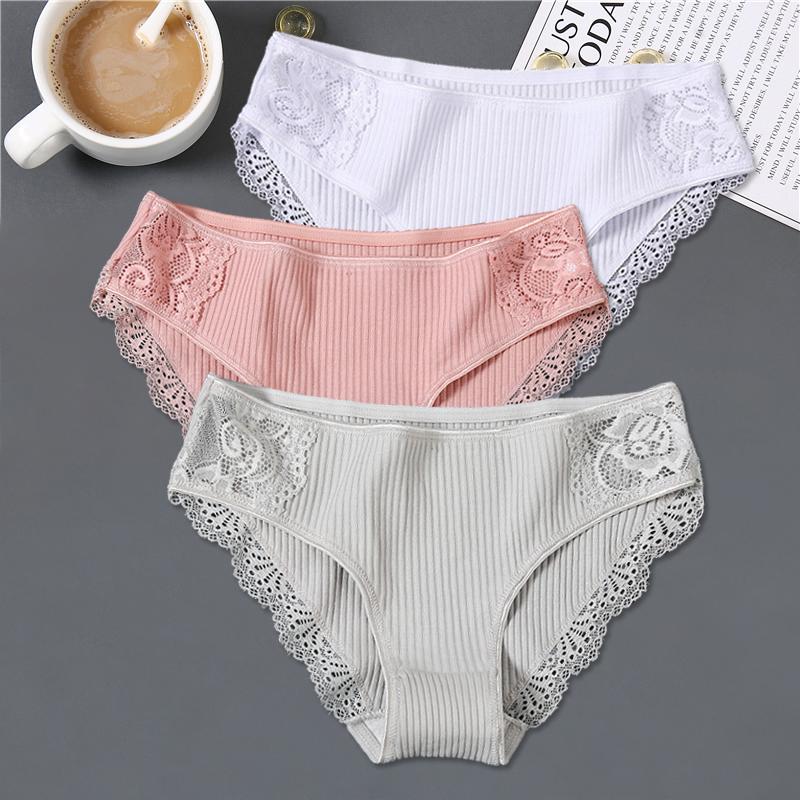 3 Teile/satz Frauen Baumwolle Höschen M-2XL Low-Rise Unterwäsche Trendy Patchwork Spitze Slip Weibliche Weiche Unterhose Dessous 2022 M 3 Teile/satz Frauen Baumwolle Höschen M-2XL Low-Rise Unterwäsche Trendy Patchwork Spitze Slip Weibliche Weiche Unterhose Dessous 2022 M von Joom DACH