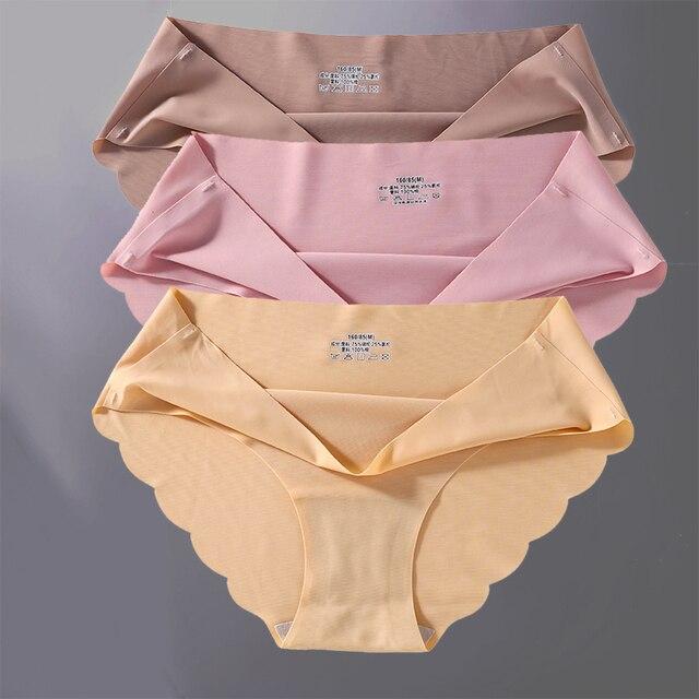 3 Teile/satz Frauen Höschen Sexy Nahtlose Unterwäsche Pantys Dessous für Weibliche Unterhose Weiche Einfarbig Low-Rise Briefs Dessous L von Joom DACH