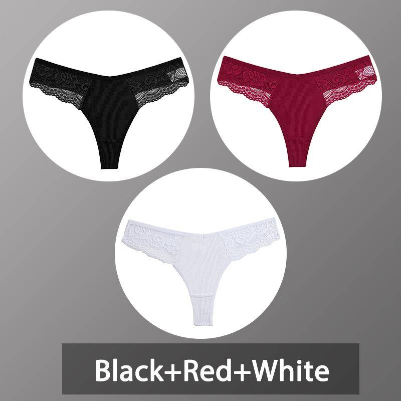 3 Teile/satz frauen Baumwolle Thongs Spitze Bikini Unterhose Damen G-string Unterwäsche Weiche Tanga Höschen Weibliche Dessous S-XL XL 3 Teile/satz frauen Baumwolle Thongs Spitze Bikini Unterhose Damen G-string Unterwäsche Weiche Tanga Höschen Weibliche Dessous S-XL XL von Joom DACH