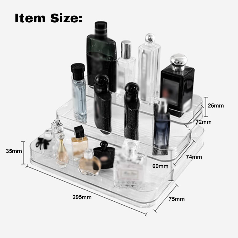3-Tier Parfüm Display Acryl Transparent Kosmetik Organizer Nagellack Zeigen Rack für Eitelkeit transparent von Joom DACH