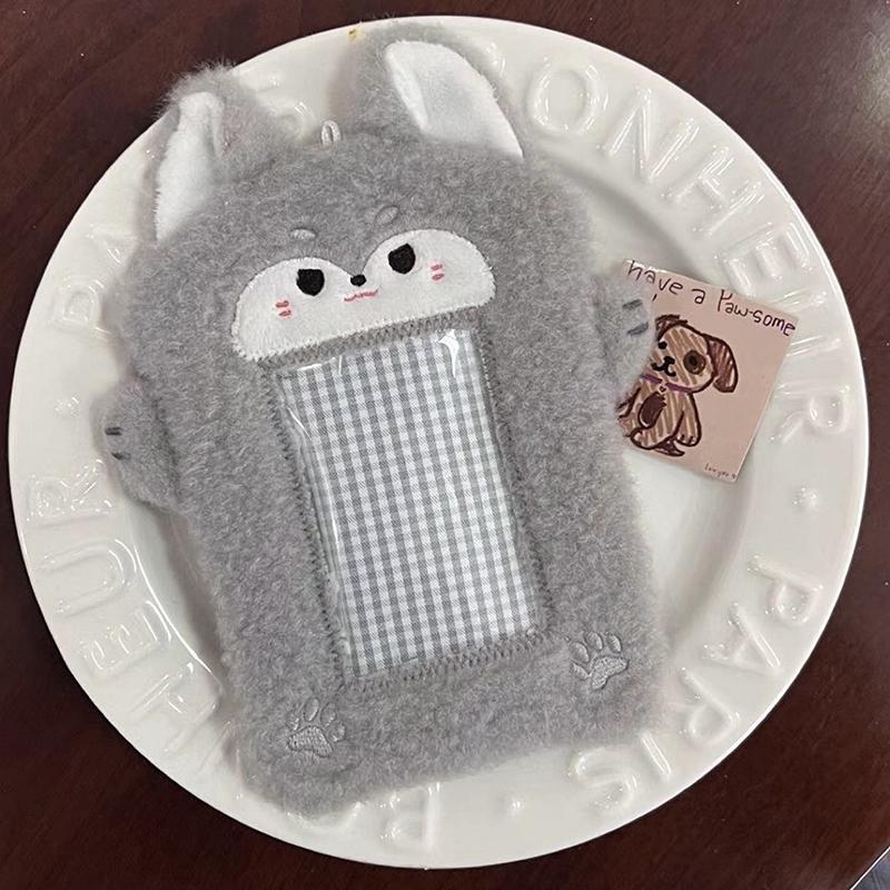 3 Zoll süßer Cartoon-Bär, Kaninchen, Plüsch-Fotokartenhalter, Korea-Idol-Fotohalter, Mädchen, süßer Schlüsselanhänger, Ausweis-Kreditschutz, Schreibwaren A8 von Joom DACH