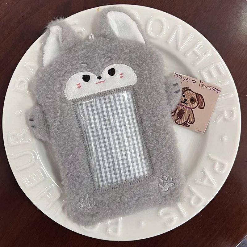 3 Zoll süßer Cartoon-Bär, Kaninchen, Plüsch-Fotokartenhalter, Korea-Idol-Fotohalter, Mädchen, süßer Schlüsselanhänger, Ausweis-Kreditschutz, Schreibwaren A8 von Joom DACH