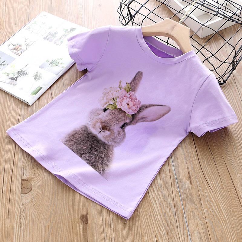 3 farbe Elefanten Lustige Kawaii Mädchen Kleidung Streetwear Jungen Shirts Rundhals Baby Mädchen Tops Cartoon Casual Kinder T-shirt Mode 8T(140) von Joom DACH