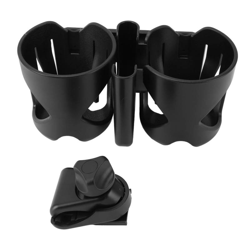 3 in 1 Kinderwagen-Becherhalter mit Handyhalter 360 Grad drehbarer Universeller Rollstuhl-Becherhalter von Joom DACH