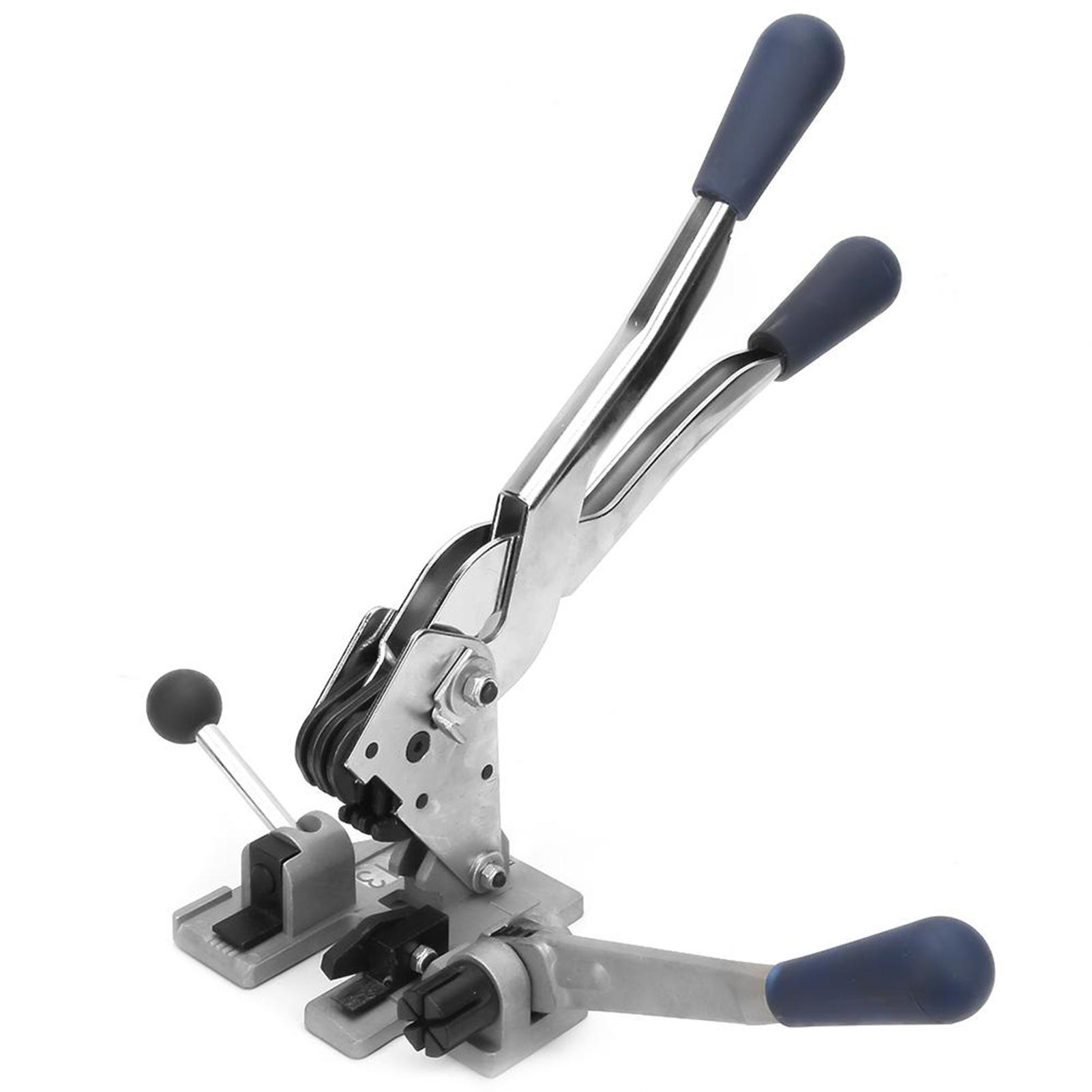 3 in 1 Manueller Stahlbandspanner Crimpzange Bänder Umreifungsbandwerkzeug Verpackungsmaschine schwarz von Joom DACH