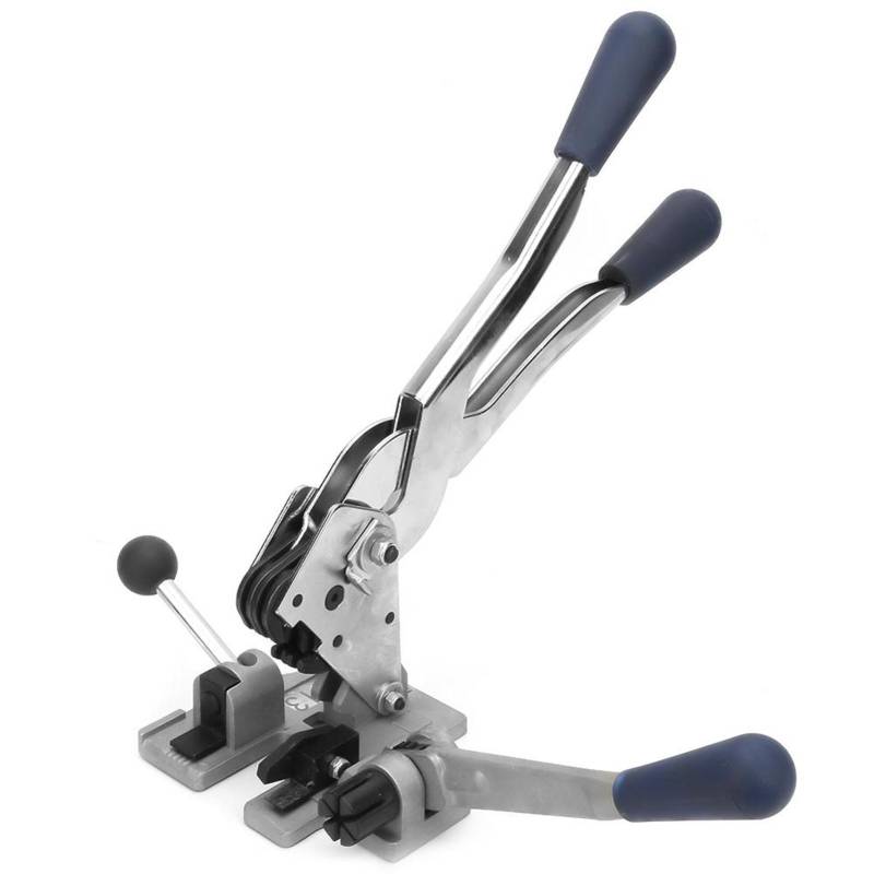 3 in 1 Manueller Stahlbandspanner Crimpzange Bänder Umreifungsbandwerkzeug Verpackungsmaschine schwarz von Joom DACH