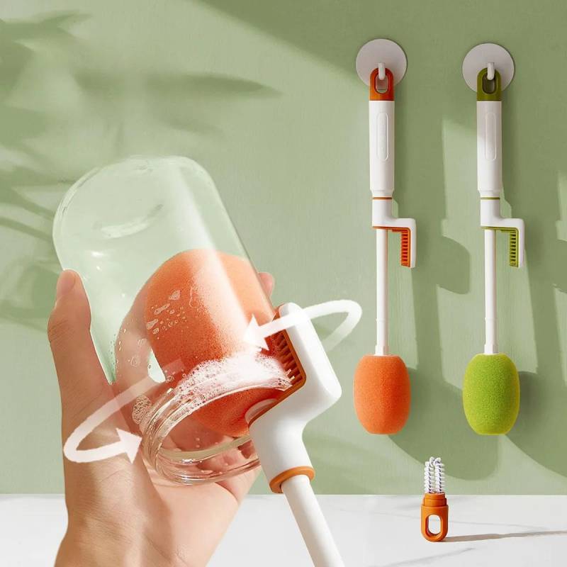 3-in-1-Multifunktionsflaschenbürste, Babyschnuller, Strohhalm, kleiner um 360 Grad drehbarer Becher, Küchenreinigungswerkzeug grün von Joom DACH