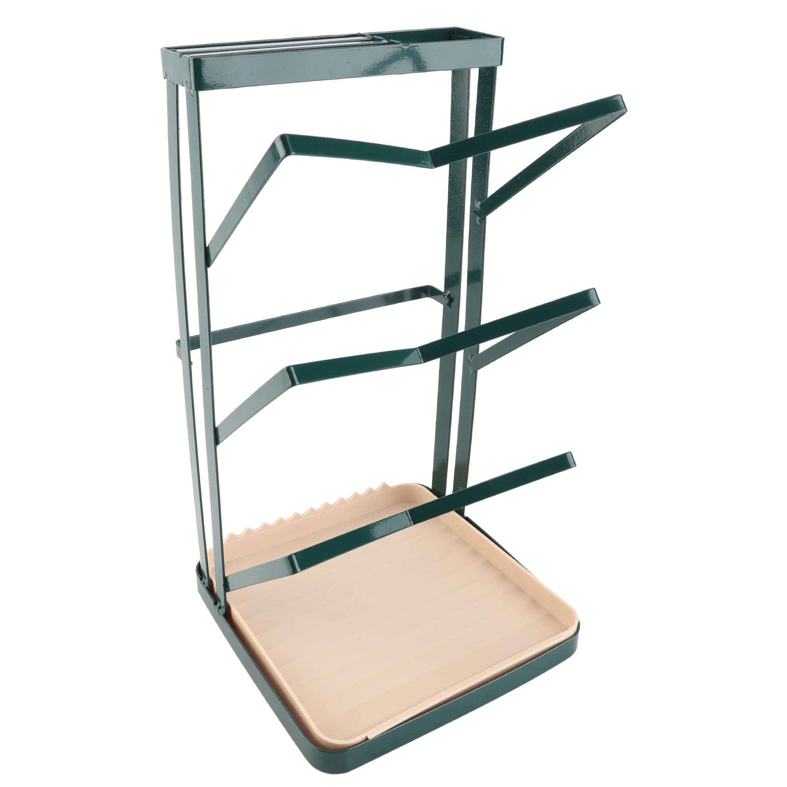 3-lagiger Topfdeckelhalter Desktop Freistehender Topfdeckelhalter Ständer mit Abnehmbarer Abtropfschale Messer grün von Joom DACH