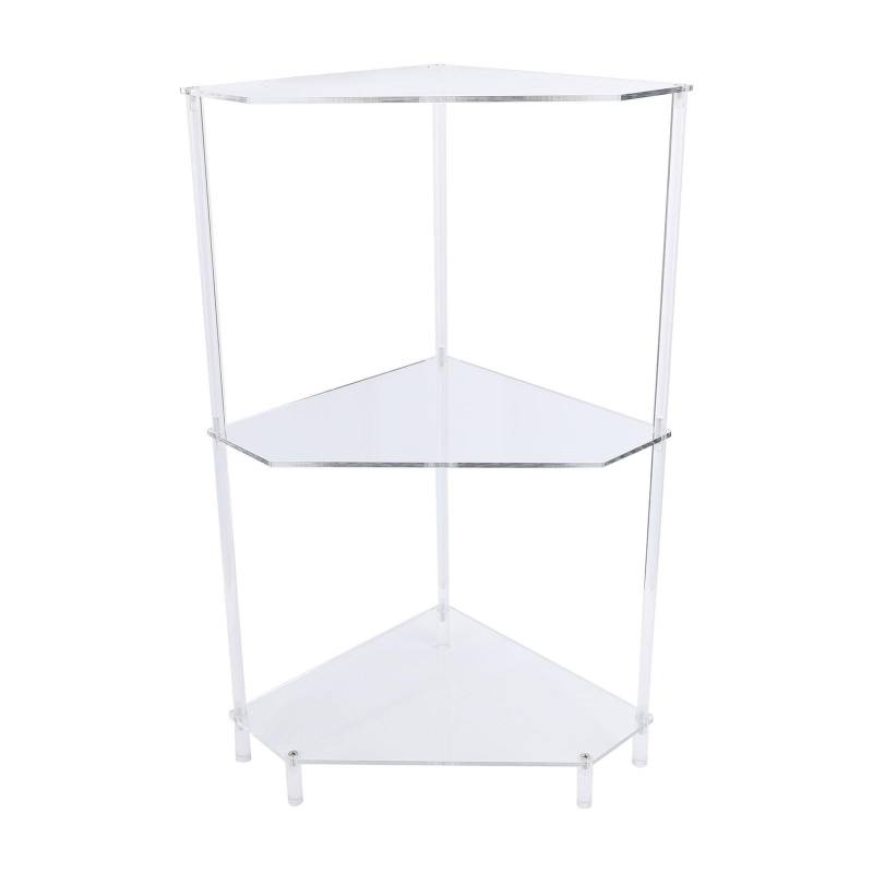 3-stöckiger dreieckiger Acryl-Eckbeistelltisch Kleiner Eckbeistelltisch Badezimmer-Organizer Wasser von Joom DACH
