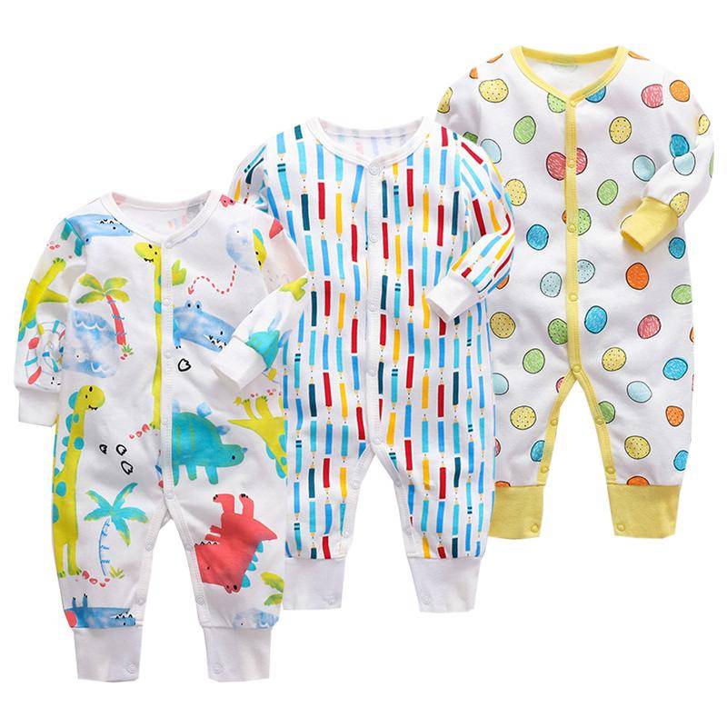 3 stück Cartoon Baby-Body Long Sleeve Overalls Für Neugeborenen Jungen Mädchen Herbst Winter Säuglings Kleidung Set 0-3Months von Joom DACH