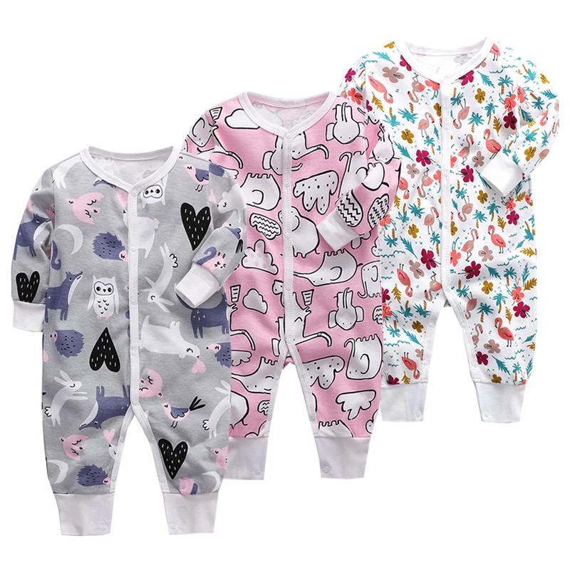 3 stück Cartoon Baby-Body Long Sleeve Overalls Für Neugeborenen Jungen Mädchen Herbst Winter Säuglings Kleidung Set 12-18Months von Joom DACH