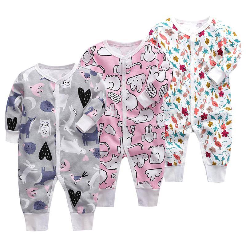 3 stück Cartoon Baby-Body Long Sleeve Overalls Für Neugeborenen Jungen Mädchen Herbst Winter Säuglings Kleidung Set 12-18Months von Joom DACH