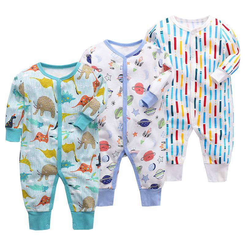 3 stück Cartoon Baby-Body Long Sleeve Overalls Für Neugeborenen Jungen Mädchen Herbst Winter Säuglings Kleidung Set 3-6Months von Joom DACH