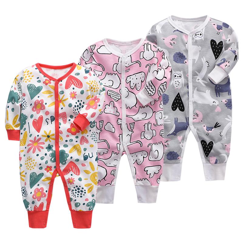 3 stück Cartoon Baby-Body Long Sleeve Overalls Für Neugeborenen Jungen Mädchen Herbst Winter Säuglings Kleidung Set 6-9Months von Joom DACH