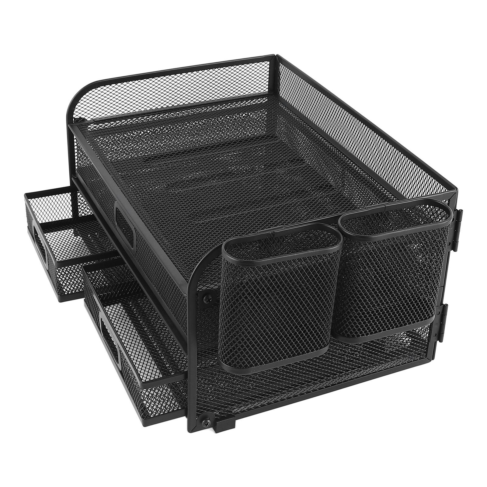 3-stufiger Mesh-Schreibtisch-Organizer Faltbarer Multifunktionaler Metall-Schreibtisch-Organizer für Studium Büro Wohnheim von Joom DACH