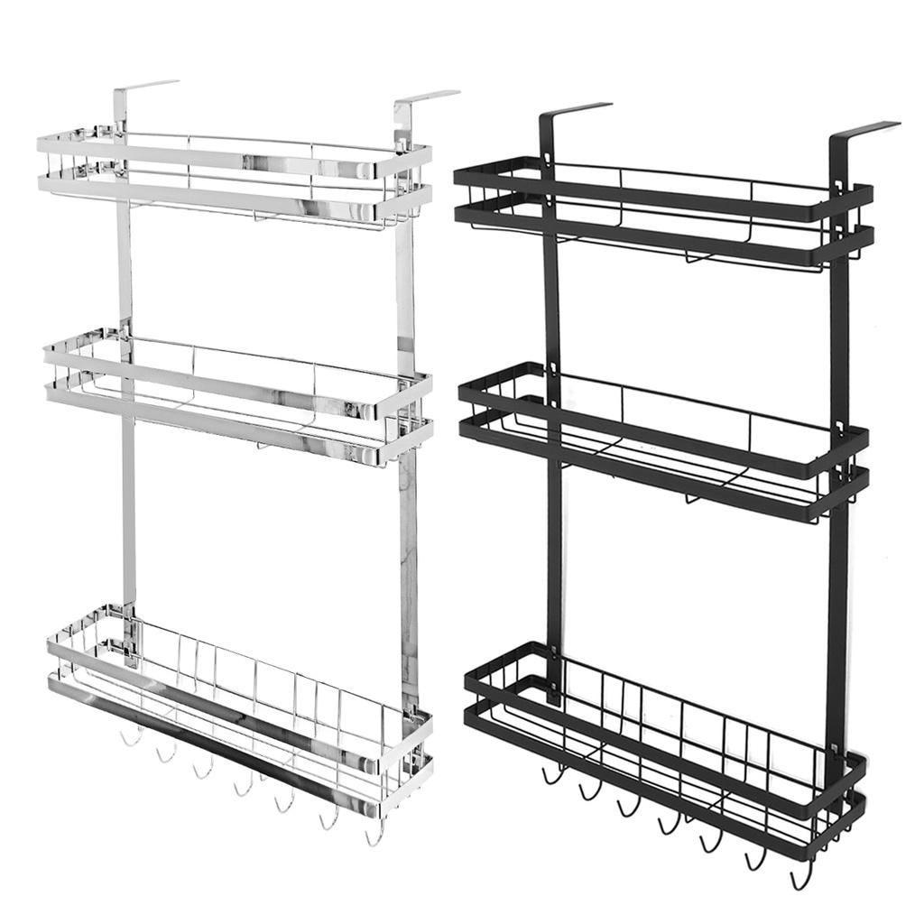 3-stufiges Kühlschrank-Aufbewahrungsregal, multifunktionales Kühlschrankregal, Seitenwand-Hängehalter, Küche, Gewürz-Organizer, Hängeregal schwarz von Joom DACH