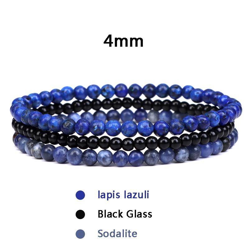 3 teile/satz Paar Distanz Armband Naturstein Achate Quarz Crytsal Perlen Armband für Männer Frauen Yoga Charme Armbänder Schmuck von Joom DACH