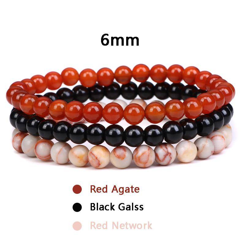 3 teile/satz Paar Distanz Armband Naturstein Achate Quarz Crytsal Perlen Armband für Männer Frauen Yoga Charme Armbänder Schmuck von Joom DACH