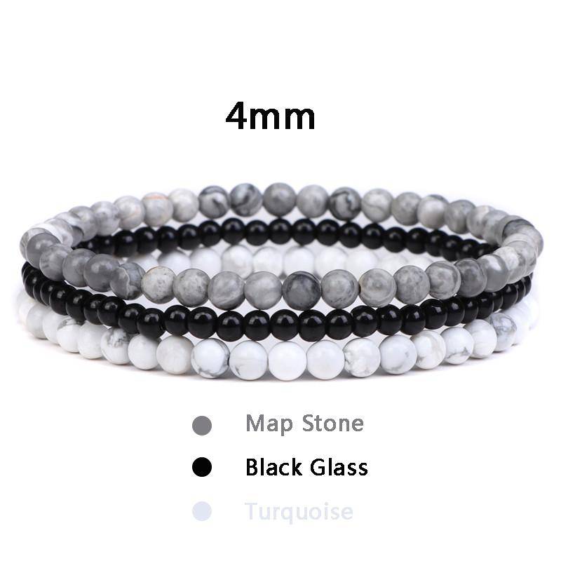 3 teile/satz Paar Distanz Armband Naturstein Achate Quarz Crytsal Perlen Armband für Männer Frauen Yoga Charme Armbänder Schmuck von Joom DACH