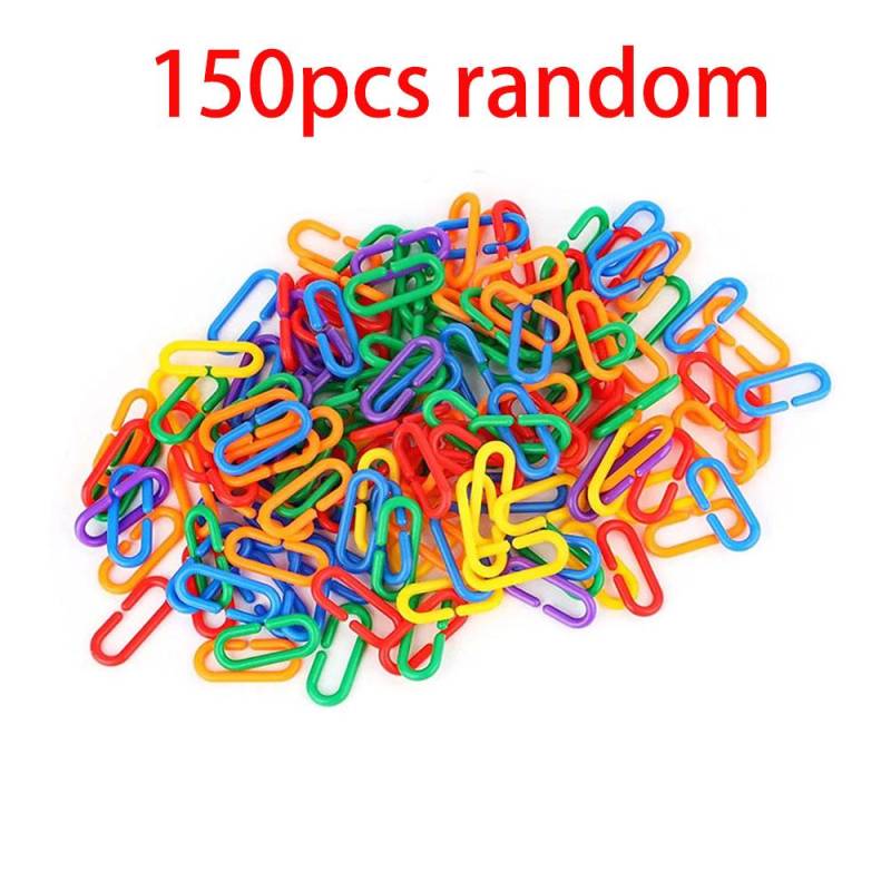 30/150 Kinder Geometrische Kette Verbunden Schnalle Baustein Pädagogisches Spielzeug Regenbogen Verbunden Schnalle Farbe Kognitiven Pädagogisches Spielzeug von Joom DACH