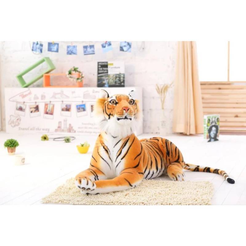 30-120CM Riesen Schwarzer Leopard Panther Gelber Weißer Tiger Plüschtiere Stofftier Kissen Puppe Für Kinder 30cm von Joom DACH