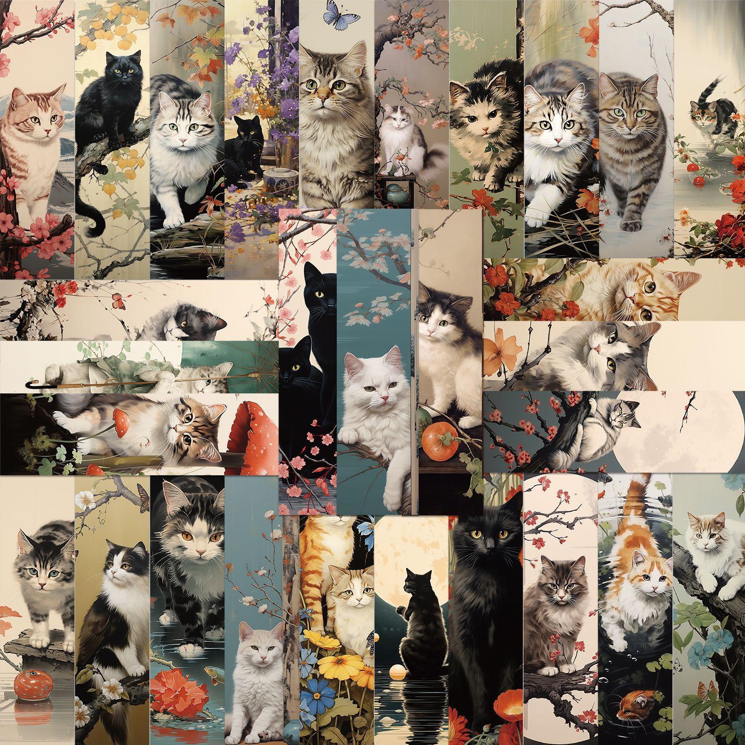 30 Blatt/Box Retro-Lesezeichen im chinesischen Stil, Anime-Vintage-ästhetische Blumenpalast-Lesezeichen für Bücher, Schönheits-Szenario-Lesezeichen 30pcs von Joom DACH