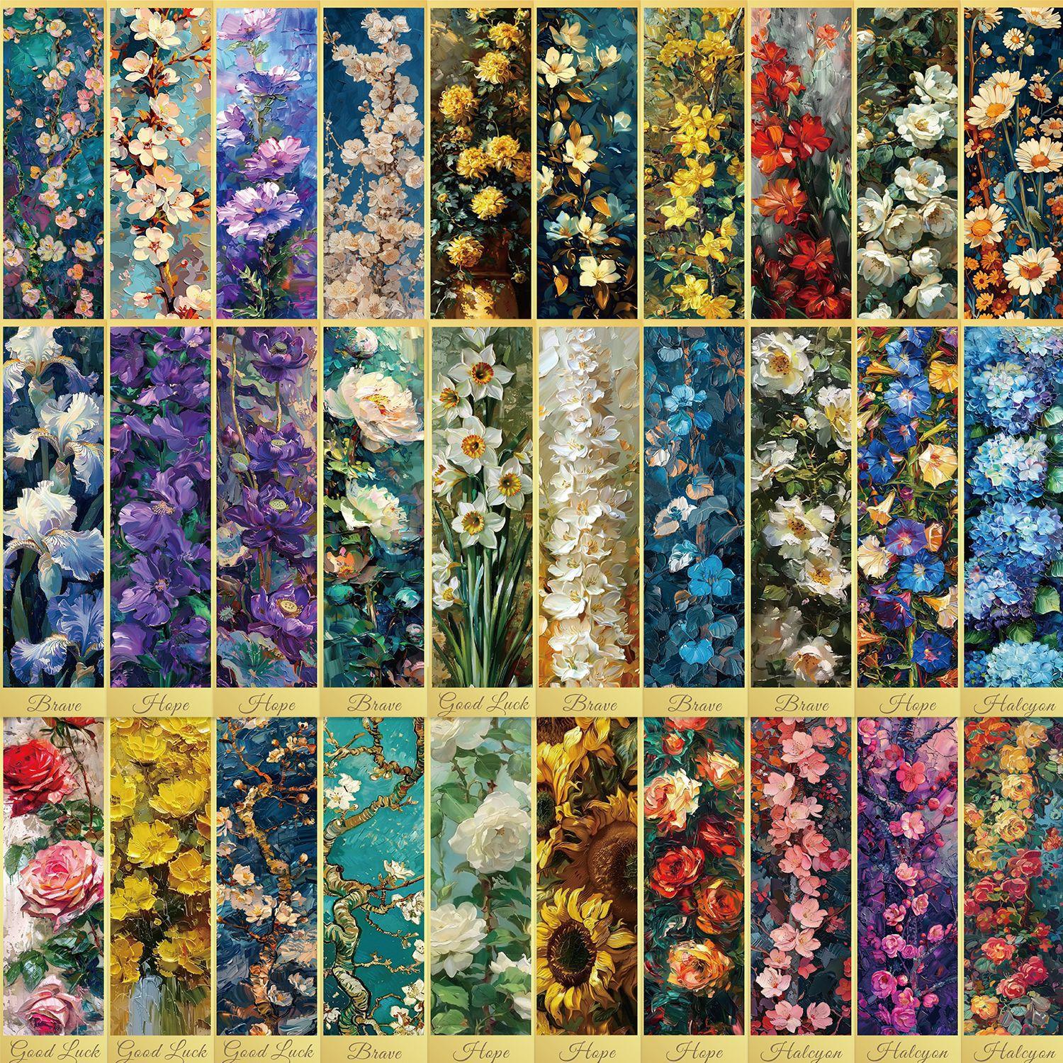 30 Blatt/Box Retro-Lesezeichen im chinesischen Stil, Anime-Vintage-ästhetische Blumenpalast-Lesezeichen für Bücher, Schönheits-Szenario-Lesezeichen 30pcs von Joom DACH