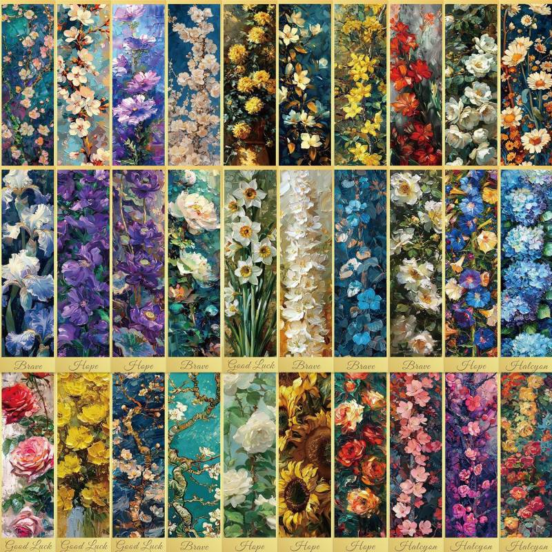 30 Blatt/Box Retro-Lesezeichen im chinesischen Stil, Anime-Vintage-ästhetische Blumenpalast-Lesezeichen für Bücher, Schönheits-Szenario-Lesezeichen 30pcs von Joom DACH